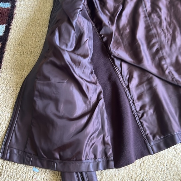 NWOT Mo-Ka by Santa Fe Brown Faux Leather Jacket Full Zip - Women’s M - Picture 17 of 17